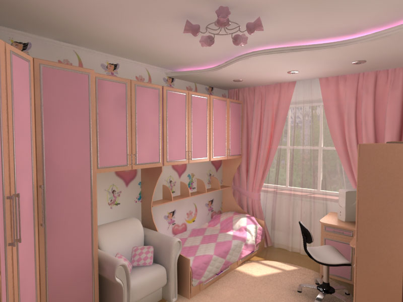 Шкаф-купе в детскую комнату. в Молдове. Эскизы и чертежи мебели от Creamondi.